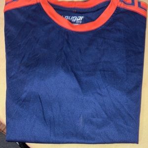 Blue and orange short sleeve dry fit shirt cougar sport kids size 10/12